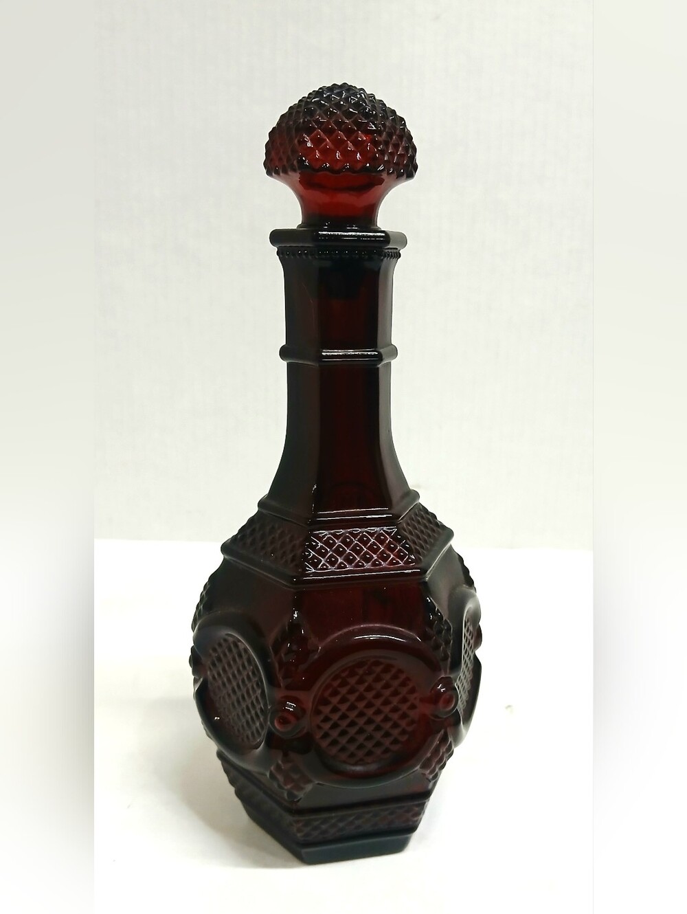 Vintage Avon Cape Cod Collection Carafe Decanter in Ruby Red